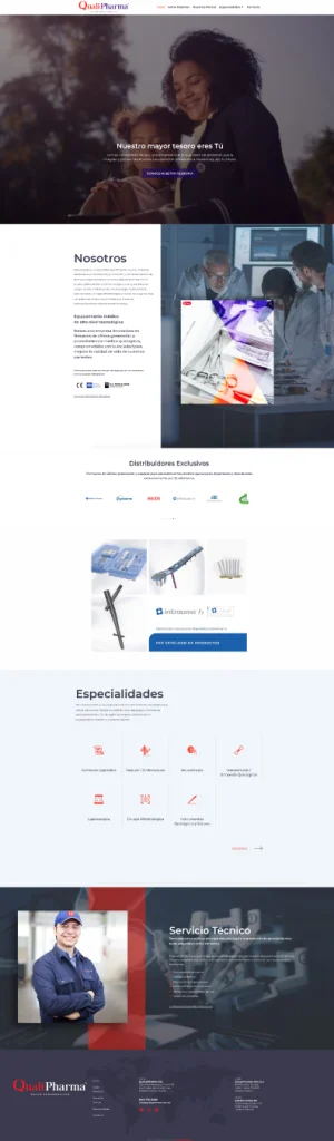 Creacion de pagina web Qualipharma